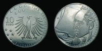 2012 AD., Germany, 150th birth anniversary Gerhart Hauptmann commemorative, Hamburg mint, 10 Euro. 