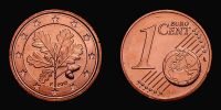 2012 AD., Germany, Federal Republic, Stuttgart mint, 1 Euro Cent, KM 207.
