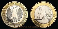 2004 AD., Germany, Federal Republic, Karlsruhe mint, 1 Euro, KM 213.