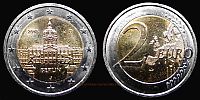 2018 AD., Germany, Federal Republic, Federal States series, state of Berlin commemorative, Charlottenburg Palace, Hamburg mint, 2 Euro, KM 367. 