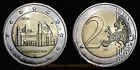 2014 AD., Germany, Federal States series, state of Niedersachsen commemorative, 2 Euro, Hamburg mint. 