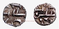 India, fake production, Sindh / Multan coins, questionable coin probably a modern fantasy issue, Damma (fractional Dirham), cf. Zeno 97097 & 70247