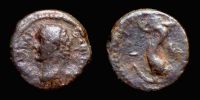 Alexandria in Egypt,  91-92 AD., Domitian, Ã† Obol, Geissen 382 .
