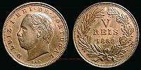 1882 AD., Portugal, Luíz I, Lisbon mint, 5 Reis, KM 525. 