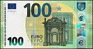 European Union, European Central Bank, Pick 24e. 100 Euro, 2019 AD. Printer: Oberthur Fiduciaire, Chantepie, France, E005D2-EA2736522586 Obverse 