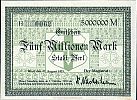 1923 AD., Germany, Weimar Republic, Werl (town), Notgeld, currency issue, 5.000.000 Mark, Keller 5561b.4. H 0062 Obverse 
