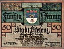 1921 AD., Germany, Weimar Republic, Erkelenz, town, Notgeld, collector series issue, 50 Pfennig, Grabowski/Mehl 348.1a-4/6. 7653 Obverse
