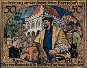 1921 AD., Germany, Weimar Republic, Erkelenz, town, Notgeld, collector series issue, 50 Pfennig, Grabowski/Mehl 348.1a-2/6. 7652 Reverse