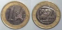 2002 AD., Greece, 1 Euro, minted in Finland, KM 187.