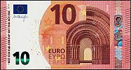 European Union, European Central Bank, Pick 21f. 10 Euro, 2019 AD., Printer: Oberthur Fiduciaire AD, Sofia, Bulgaria, F001E2-FA0295421211 Obverse 