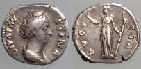 141 AD. and later, Faustina II., Rome mint, Denarius, RIC 361.