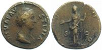141 AD., Faustina Senior, Rome mint, Ã† Sestertius, RIC 1143.