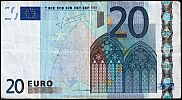 European Union, European Central Bank, Pick 10g. 20 Euro, 2002 AD., Printer: Johan Enschede en Zonen (Netherlands) for Cyprus, G009A5-G00763653412 Obverse 