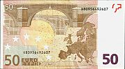 European Union, European Central Bank, Pick 11x.3. 50 Euro, 2009 AD., Printer: Johan Enschede en Zonen, Haarlem, Netherlands for Germany, G39H4-X80956492607 Reverse 