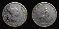 1807 AD., Great Britain, George III, Soho mint (Birmingham), Halfpenny, KM 662.