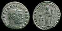 300 AD., Constantius I., Siscia mint, officina 3, Follis, RIC 133a.