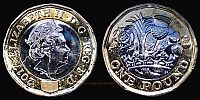 2017 AD., United Kingdom, Elizabeth II, Royal Mint, 1 Pound, KM ? 