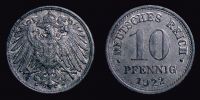 1922 AD., Germany, Weimar Republic, uncertain mint, 10 Pfennig, KM 26.