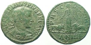 Viminacium in Moesia Superior, 242-243 AD., Gordian III., Sestertius, Martin 1' 31' 1.