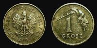 2003 AD., Poland, Warsaw mint, 1 Grosz, Y 276.