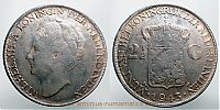 Netherlands East Indies, Wilhelmina, modern fake imitating the Denver mint, dated 1943 AD., produced ca. 1980-2010,  2½ Gulden, cf. KM 331 and KM 165.