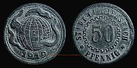 1919 AD., Germany, Weimar Republic, Notgeld, Gummersbach (city), 50 Pfennig, Funck 180.3b.