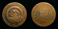 Argentina, 1830 AD., Buenos Aires province, Soho mint (Birmingham), 10 Decimos, KM 4.