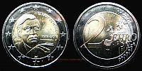 2018 AD., Germany, Federal Republic, Helmut Schmidt commemorative, Berlin mint, 2 Euro, KM 366. 