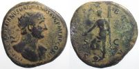 120-122 AD., Hadrian, Rome mint, Ã† Dupondius, RIC 604a.