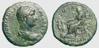 132-134 AD., Hadrian, Rome mint, As, RIC 723c, unlisted bust variant.