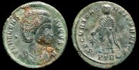 326 AD., Helena, Treveri mint, Follis, RIC 481.