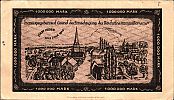 1923 AD., Germany, Weimar Republic, Hilden, Stadt, Notgeld, currency issue, 1.000.000 Mark, Keller 2372b. A 73799 Reverse 