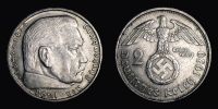 1939 AD., Austria, Third Reich, Vienna mint, 2 Reichsmark, Jaeger 366. 