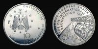 2004 AD., Germany, European Columbus Laboratory on ISS commemorative, Munich mint, 10 Euro, KM 234. 