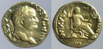 Vespasian Denarius imitation, brass, MEKU series.