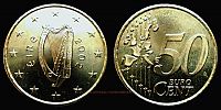 Ireland, 2002 AD., Republic, 50 Euro Cent, KM 37.