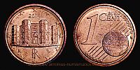 2014 AD., Italy, Rome mint, 1 Euro Cent, KM 210. 