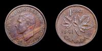 Canada, 1941 AD., George VI, 1 Cent, KM 32.