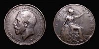 1913 AD., Great Britain, George V, Royal mint London, 1 Penny, KM 810.