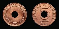 Philippines, 2005 AD., Republic, 5 Sentimo, KM 268.