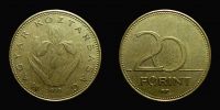1993 AD., Hungary, Budapest mint, 20 Forint, KM 696.