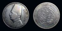 Egypt, 1929 AD., Fuad I, Budapest mint, 10 Piastres, KM 350.