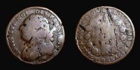 1793 AD., France, Louis XVI, Marseille mint, 1 Sol, KM 600.11.