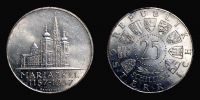 1957 AD., Austria, 800th anniversary Virgin of Mariazell and Mariazell Basilica commemorative, Vienna / Wien mint, 25 Schilling, KM 2883.