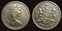 1983 AD., United Kingdom, Elizabeth II, Royal Mint, 1 Pound, KM 933.