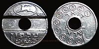 1966 AD. / JE 5726, Israel Postal Company, Telephone Token produced at VDM, Werdohl, Germany, TC-12147. 