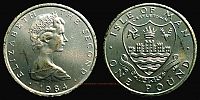 1984 AD., Isle of Man, Elizabeth II, Manx Towns Series â€“ Castletown, Pobjoy Mint, 1 Pound, KM 128.