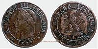 1862 AD., France, Napoleon III, Paris mint, 1 Centime, KM 795.1.