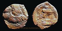 270-295 AD., Kushano-Sassanian, Hormizd I in the name of Kavad, Ã† Drachm, Gandhara mint, GÃ¶bl 1124. 