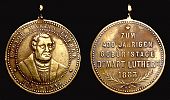 1883 AD., Germany, brass medal on the 4th birth centennary of Martin Luther.